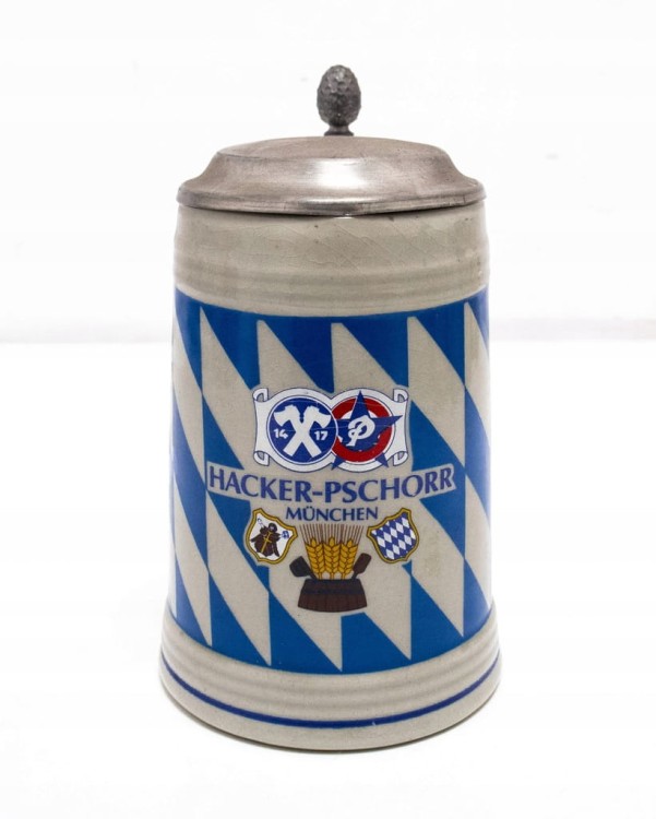 STARY CERAMICZNY KUFEL - PIWO HACKER PSCHORR, MONACHIUM