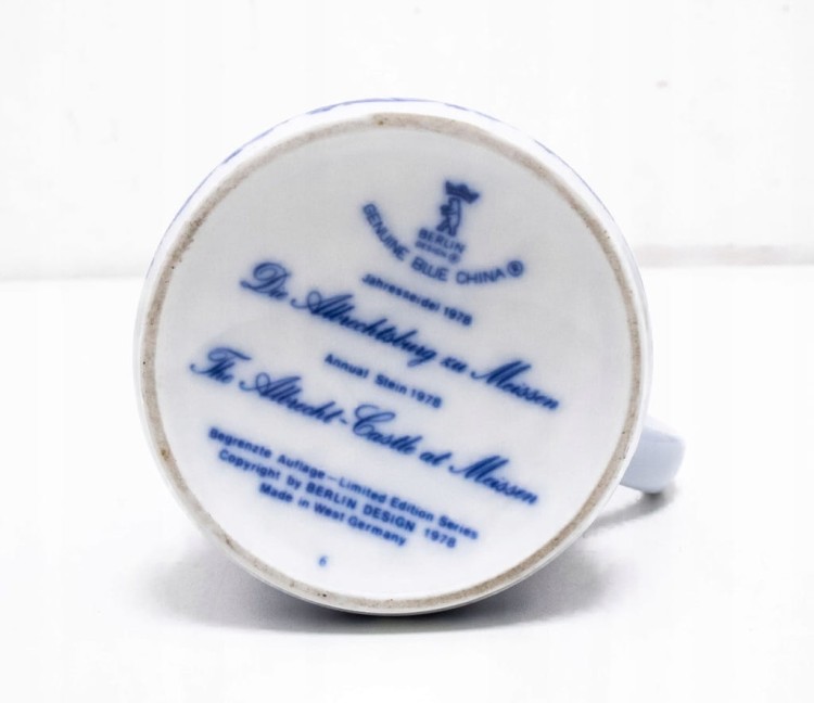 STARY PORCELANOWY KUFEL - ZAMEK MIŚNIA 1978