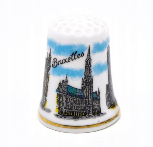 STARY PORCELANOWY NAPARSTEK - BRUKSELA