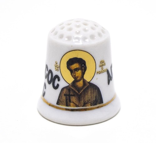STARY PORCELANOWY NAPARSTEK - ŚWIĘTY JAN, ROSJA