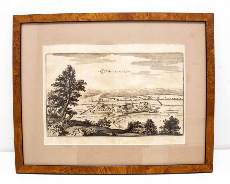 STARY OBRAZ, MIEDZIORYT - KOSTRZYN NAD ODRĄ, MATTHAUS MERIAN 1652