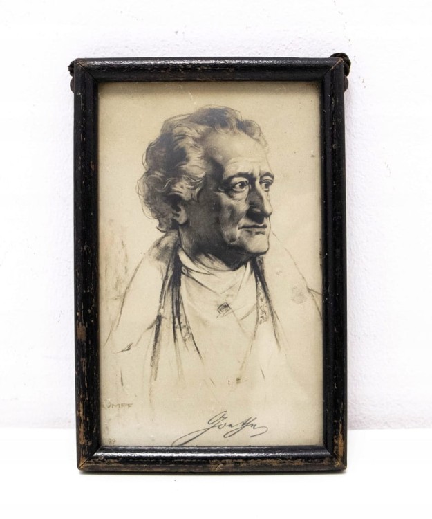 STARY OBRAZEK / POCZTÓWKA - JOHANN WOLFGANG VON GOETHE