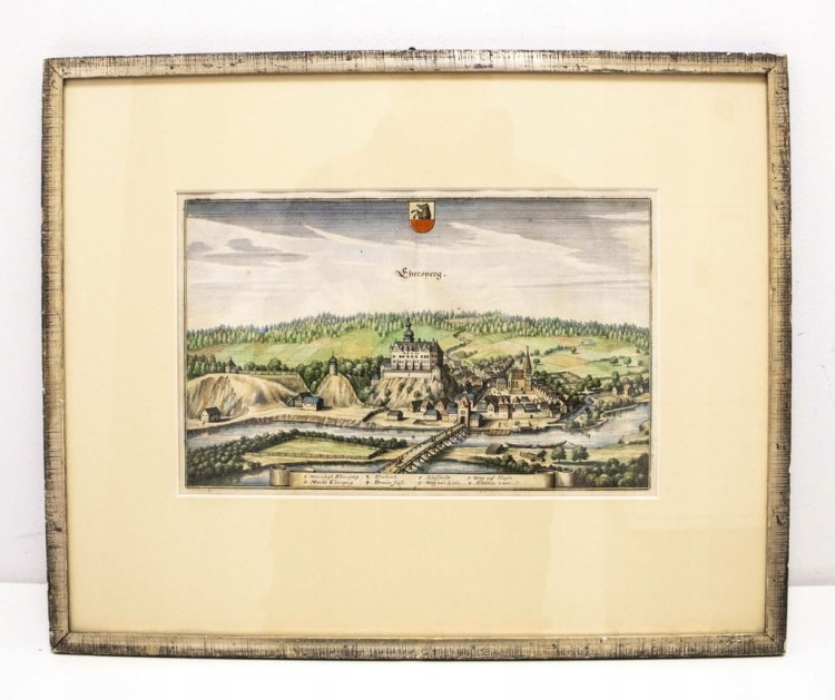 STARY OBRAZ, MIEDZIORYT - EBERSBERG NIEMCY, MATTHAUS MERIAN 1649