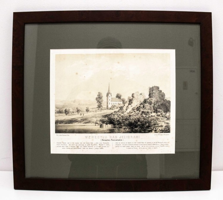 STARY OBRAZ, LITOGRAFIA - WENECJA (KSIĘSTWO POZNAŃSKIE), NAPOLEON ORDA