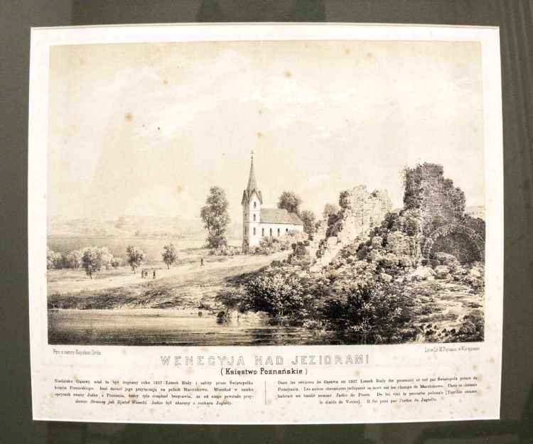 STARY OBRAZ, LITOGRAFIA - WENECJA (KSIĘSTWO POZNAŃSKIE), NAPOLEON ORDA