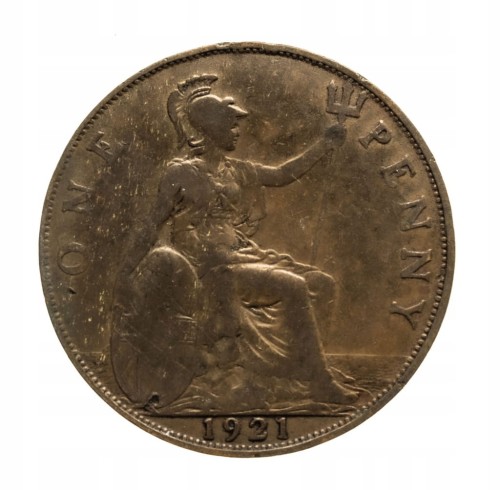 Wielka Brytania, Jerzy V, 1 penny, 1921 rok.