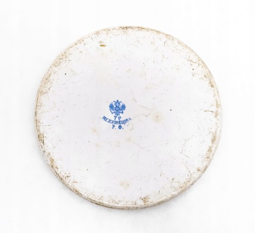 STARY PORCELANOWY PODSTAWEK KUZNIECOW, ROSJA CARSKA