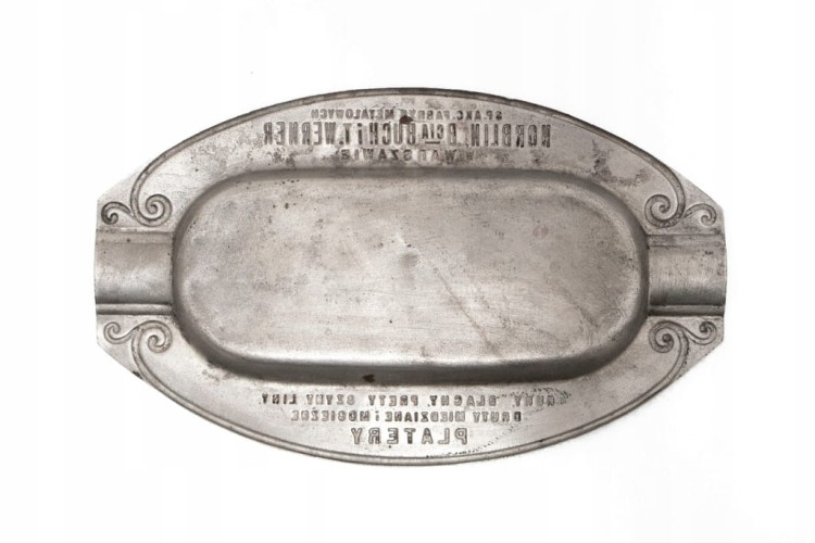 STARA METALOWA POPIELNICZKA NORBLIN, BRACIA BUCH I T. WERNER, WARSZAWA
