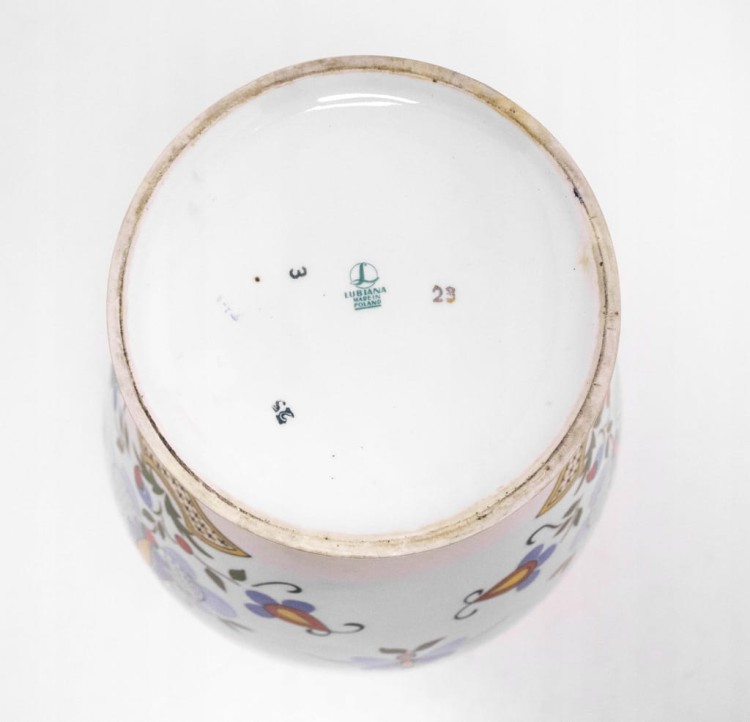 STARY DUŻY PORCELANOWY WAZON LUBIANA