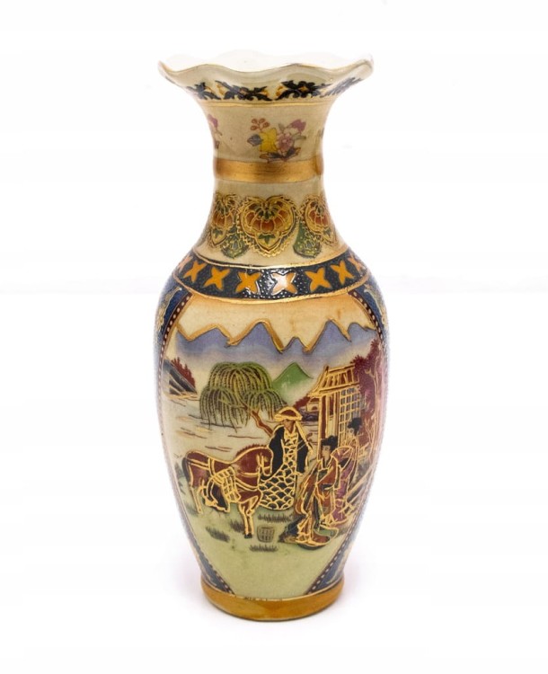 STARY CERAMICZNY WAZON JAPONIA