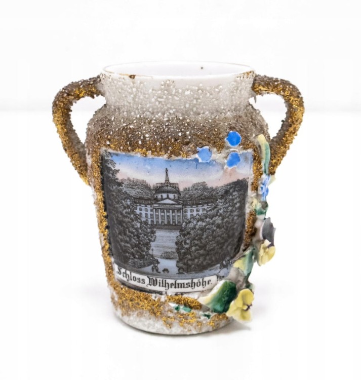 STARY PORCELANOWY WAZONIK PAŁAC WILHELMSHOHE, NIEMCY