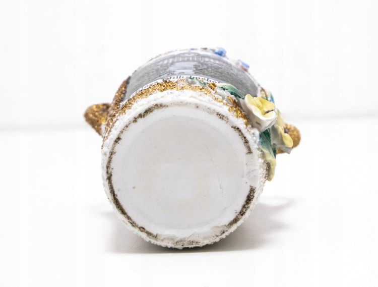 STARY PORCELANOWY WAZONIK PAŁAC WILHELMSHOHE, NIEMCY