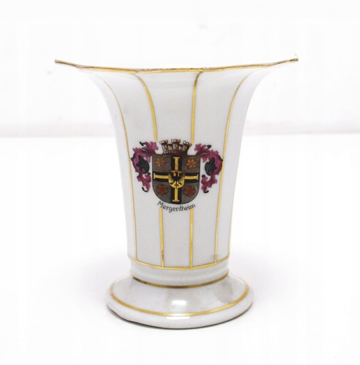 STARY PORCELANOWY WAZON MERGENTHEIM, NIEMCY