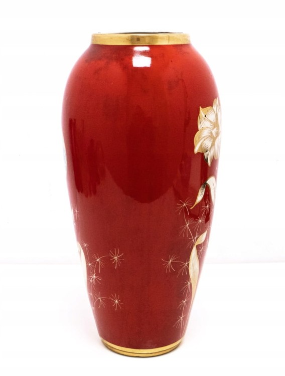 STARY WIELKI PORCELANOWY WAZON CHODZIEŻ - XXX LECIE KB PIŁA 1978