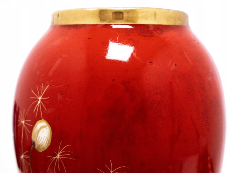 STARY WIELKI PORCELANOWY WAZON CHODZIEŻ - XXX LECIE KB PIŁA 1978