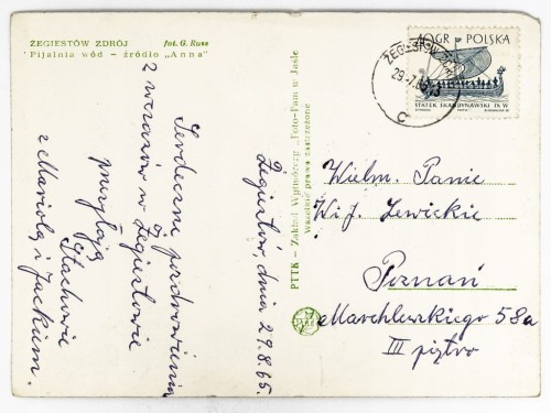 ŻEGIESTÓW-ZDRÓJ - PIJALNIA WÓD ŹRÓDŁO ANNA 1965 PRL