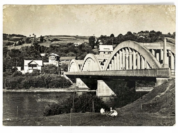 KROŚCIENKO - MOST IM. JÓZEFA PIŁSUDSKIEGO NA DUNAJCU 1966 PRL