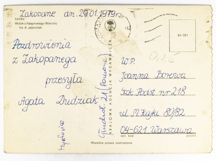 ZAKOPANE - WIDOK Z KASPROWEGO WIERCHU 1979 PRL