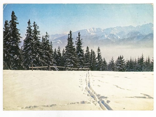 TATRY - PANORAMA WIDZIANA ZE SZCZYTU GUBAŁÓWKI LATA 70. PRL