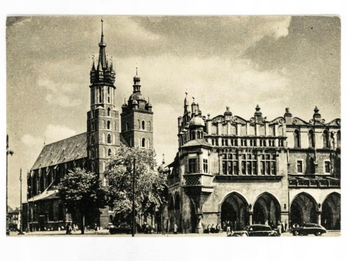 KRAKÓW - BAZYLIKA MARIACKA I SUKIENNICE LATA 50. / 60. PRL