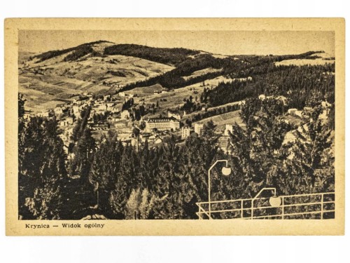KRYNICA-ZDRÓJ - PANORAMA UZDROWISKA 1949 PRL