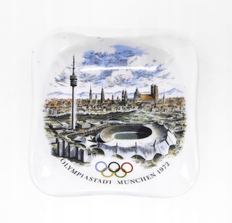 STARA PORCELANOWA POPIELNICZKA IGRZYSKA OLIMPIJSKIE, MONACHIUM 1972