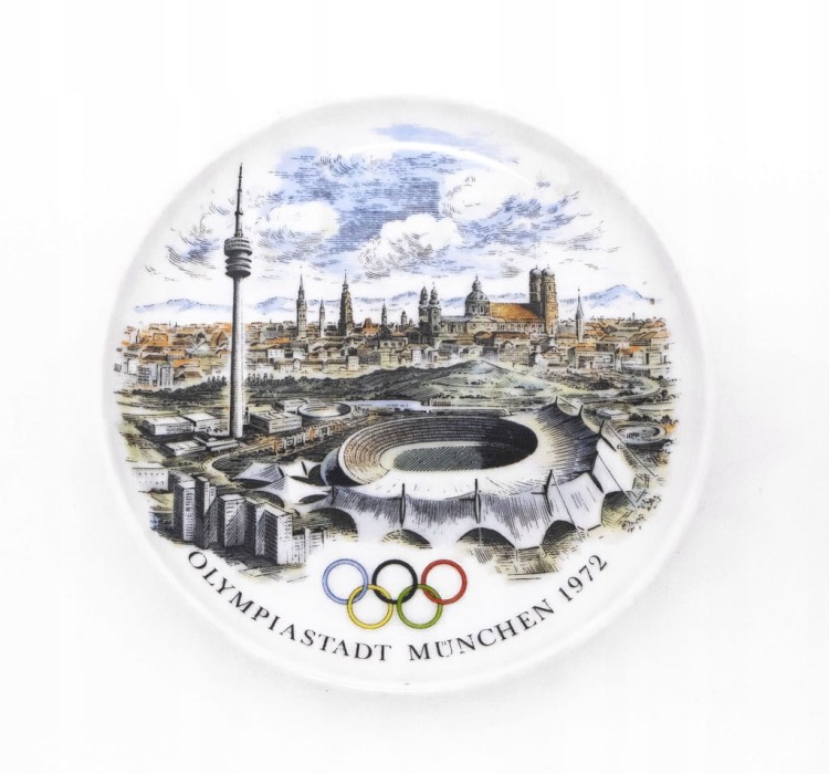STARA PORCELANOWA POPIELNICZKA IGRZYSKA OLIMPIJSKIE, MONACHIUM 1972