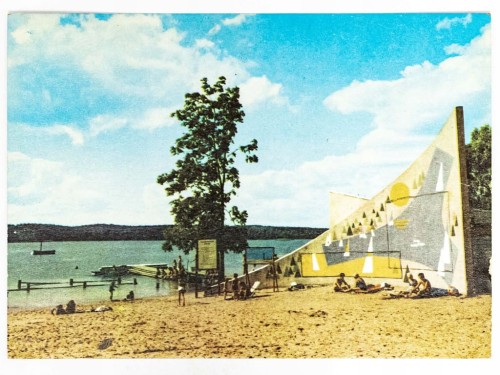 SIERAKÓW - PLAŻA NAD JEZIOREM JAROSZEWSKIM 1974 PRL