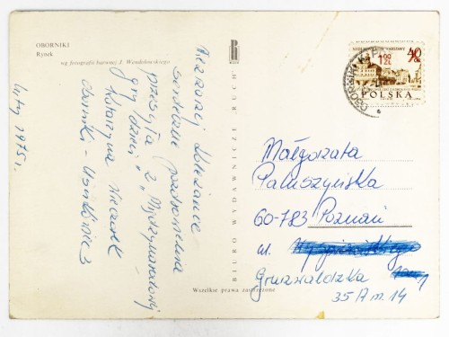 OBORNIKI - ŚCIANA RYNKU 1975 PRL