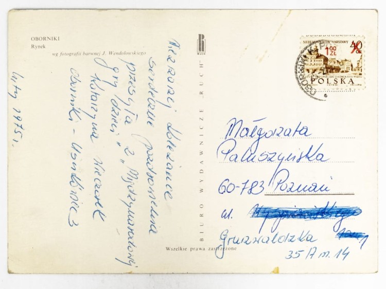 OBORNIKI - ŚCIANA RYNKU 1975 PRL