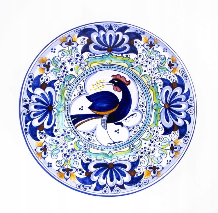 STARY OZDOBNY CERAMICZNY TALERZ, FAENZA CERAMICA