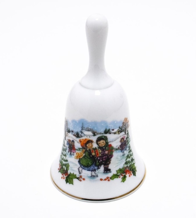 STARY PORCELANOWY DZWONEK ŚWIĄTECZNY BOŻE NARODZENIE