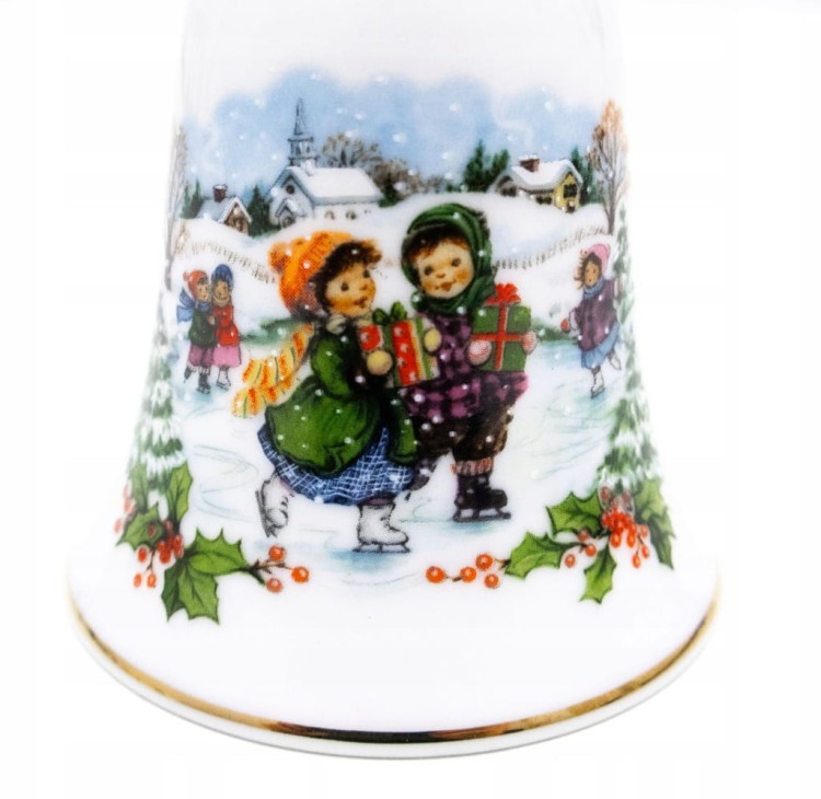 STARY PORCELANOWY DZWONEK ŚWIĄTECZNY BOŻE NARODZENIE