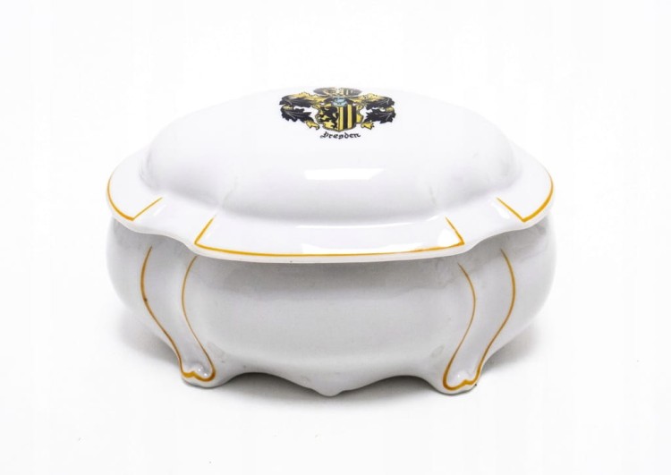 STARA PORCELANOWA SZKATUŁKA DREZNO NIEMCY