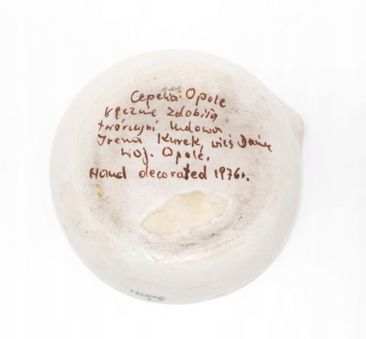 STARA PORCELANOWA MISECZKA, CEPELIA OPOLE, IRENA KUREK 1976, CHODZIEŻ