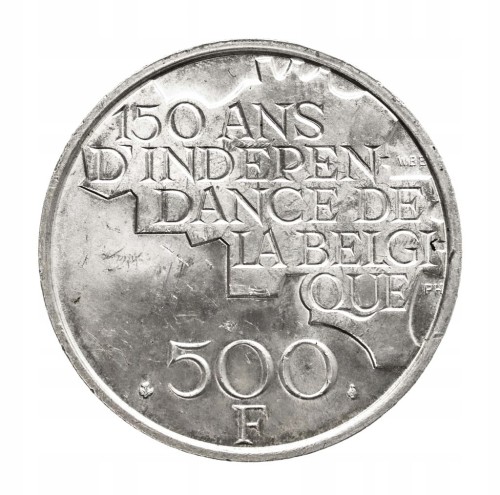 Belgia, 500 franków 1980, 150 rocznica niepodległości
