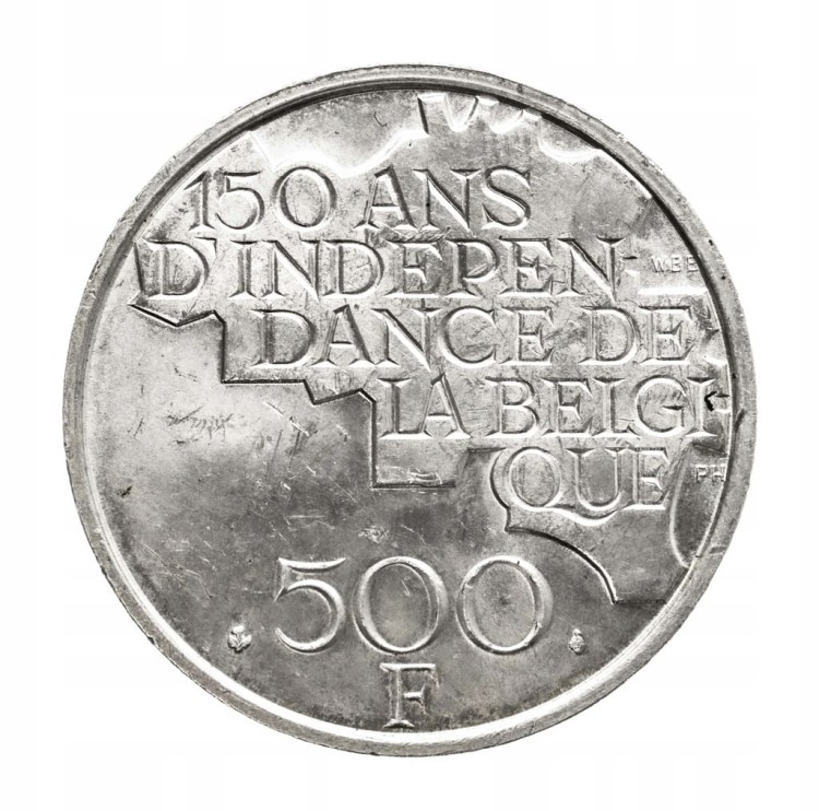 Belgia, 500 franków 1980, 150 rocznica niepodległości