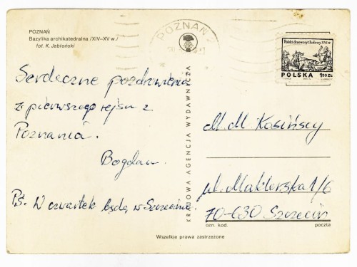 POZNAŃ - BAZYLIKA ARCHIKATEDRALNA ŚW. APOSTOŁÓW PIOTRA I PAWŁA LATA 70. PRL