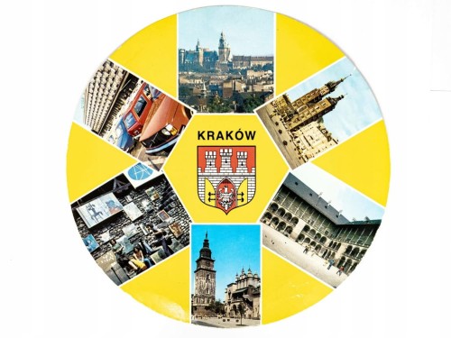 KRAKÓW - WAWEL KOŚCIÓŁ MARIACKI WIEŻA RATUSZOWA HOTEL CRACOVIA LATA 70. PRL