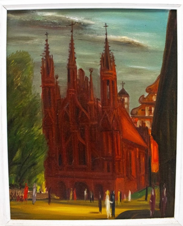 STARY MALOWANY OBRAZ - KOŚCIÓŁ ŚW. ANNY WILNO, ARMONAS SVAJUNAS 2002