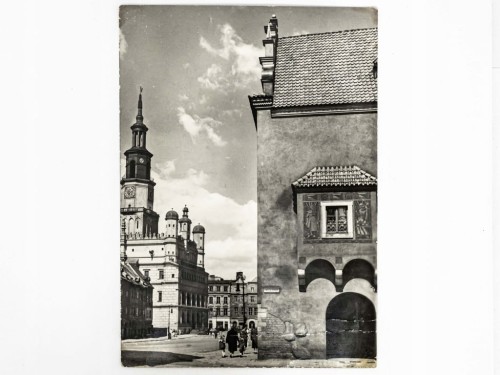 POZNAŃ - STARY RYNEK Z RATUSZEM OD STRONY UL. WODNEJ 1962 PRL
