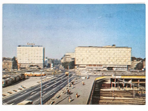 POZNAŃ - RONDO MIKOŁAJA KOPERNIKA Z HOTELEM MERKURY I DOMEM JOWITA 1978 PRL