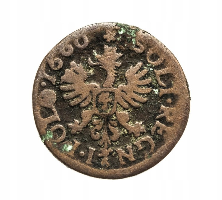 Polska, Jan II Kazimierz, Szeląg 1660, Kraków, bez TLB, rzadkość !!!