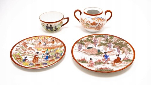 ZESTAW STAREJ PORCELANY JAPONIA