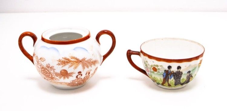 ZESTAW STAREJ PORCELANY JAPONIA