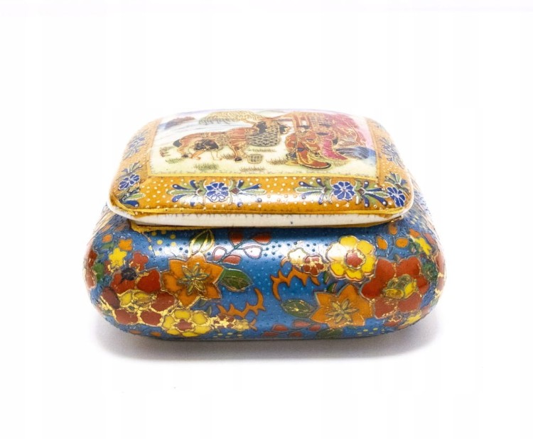 STARA CERAMICZNA SZKATUŁKA CHINY / JAPONIA