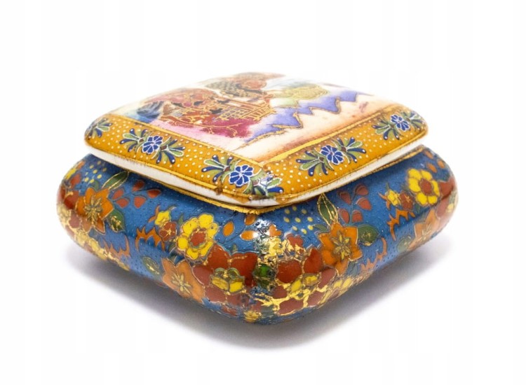 STARA CERAMICZNA SZKATUŁKA CHINY / JAPONIA