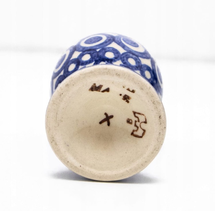 STARY CERAMICZNY KIELISZEK DO JAJKA BOLESŁAWIEC