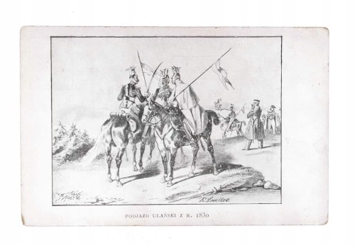 STARA POCZTÓWKA - PODJAZD UŁAŃSKI 1830, pocz. XX w.