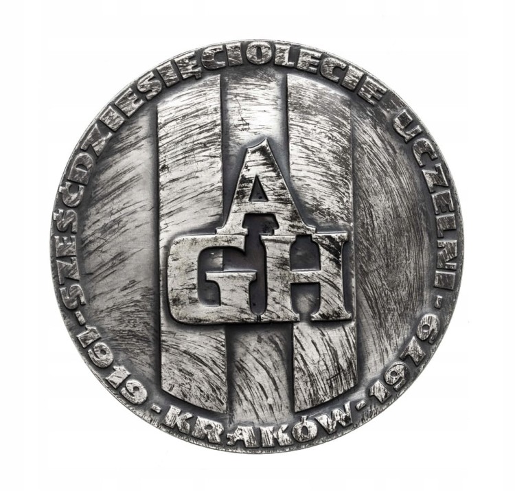 MEDAL 60 LAT AKADEMII GÓRNICZO-HUTNICZEJ IM. ST. STASZICA, KRAKÓW 1979